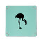 Pink Flamingo 6" x 6" Teal Leatherette Snap Up Tray - APPROVAL