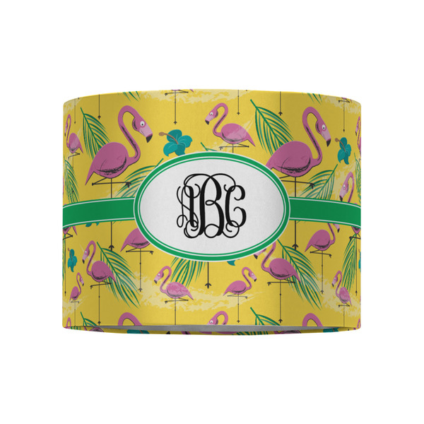 Pink Flamingo 8" Drum Lampshade - FRONT (Fabric)