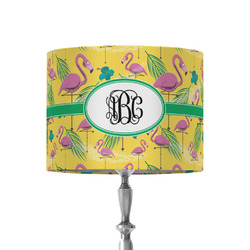 Pink Flamingo 8" Drum Lamp Shade - Fabric (Personalized)