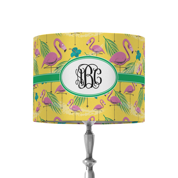 Custom Pink Flamingo 8" Drum Lamp Shade - Fabric (Personalized)