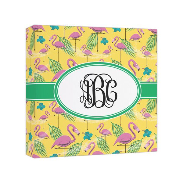 Custom Pink Flamingo Canvas Print - 8x8 (Personalized)
