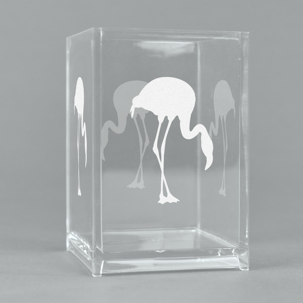 Custom Pink Flamingo Acrylic Pen Holder