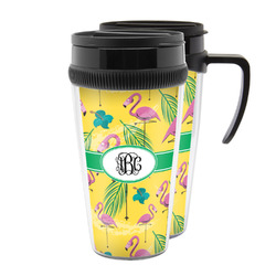 Pink Flamingo Acrylic Travel Mug (Personalized)