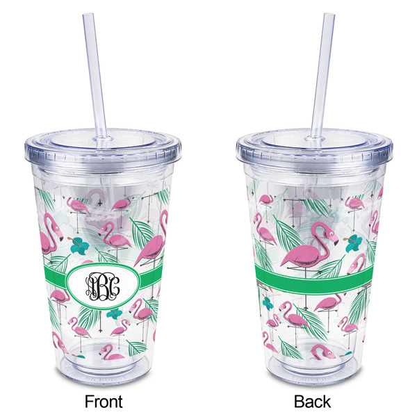 Pink Flamingo Acrylic Tumbler - Full Print - Approval
