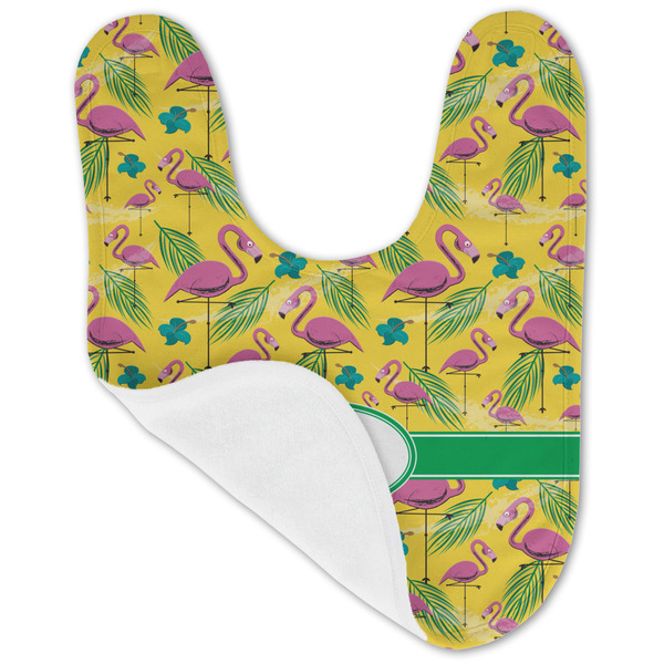 Pink Flamingo Baby Bib - AFT folded