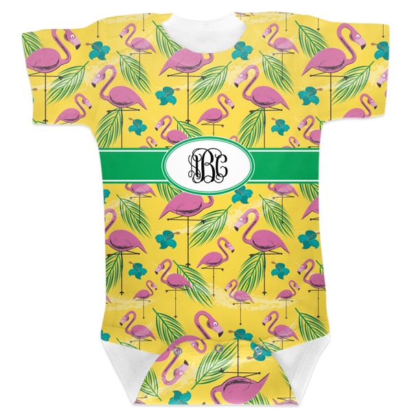 Custom Pink Flamingo Baby Bodysuit 0-3 (Personalized)