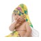 Pink Flamingo Baby Hooded Towel on Child
