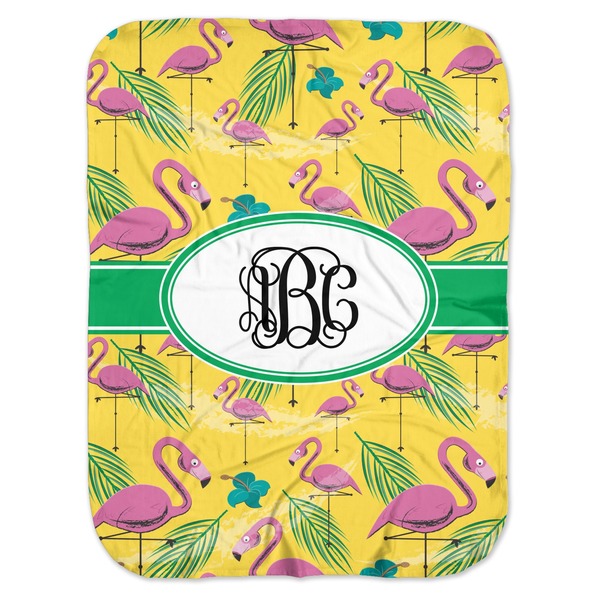 Custom Pink Flamingo Baby Swaddling Blanket (Personalized)