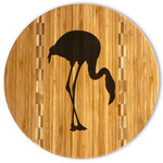 Pink Flamingo Bamboo Cutting Board