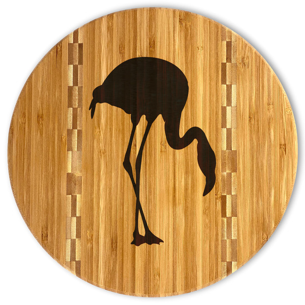Custom Pink Flamingo Bamboo Cutting Board