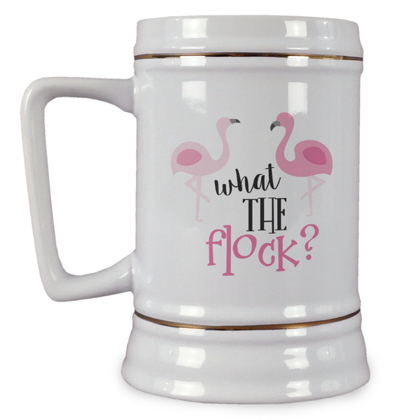 Custom Pink Flamingo Beer Stein (Personalized)
