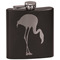 Pink Flamingo Black Flask Set