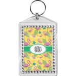 Pink Flamingo Bling Keychain (Personalized)
