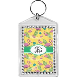 Pink Flamingo Bling Keychain (Personalized)