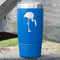 Pink Flamingo 20 oz Stainless Steel Tumbler - Royal Blue - Double Sided (Personalized)