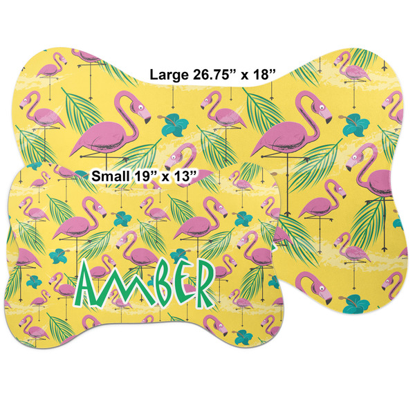 Pink Flamingo Bone Shaped Mat Comparison