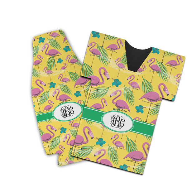 Custom Pink Flamingo Bottle Cooler (Personalized)