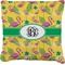Pink Flamingo Burlap Pillow 18"
