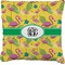 Pink Flamingo Faux-Linen Throw Pillow 20" (Personalized)