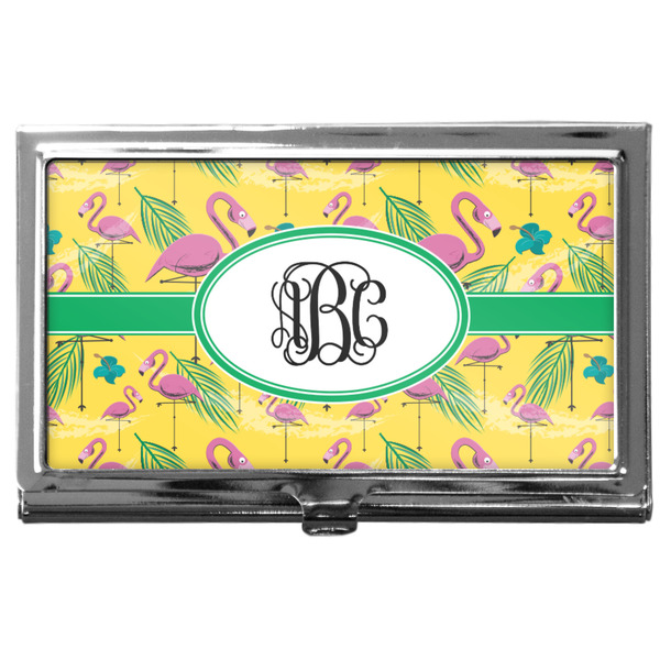 Custom Pink Flamingo Business Card Case
