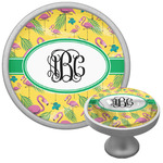 Pink Flamingo Cabinet Knob (Silver) (Personalized)