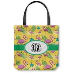 Pink Flamingo Canvas Tote Bag - Large - 18"x18" (Personalized)