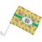 Pink Flamingo Car Flag - Small w/ Monogram