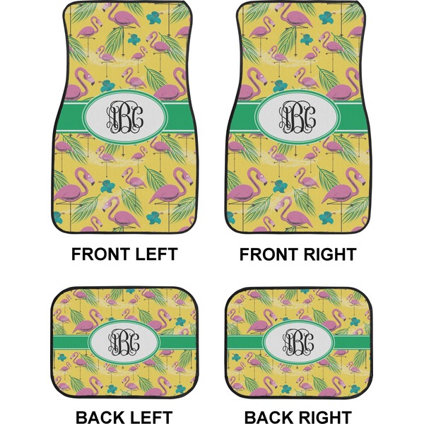 Pink Flamingo Car Floor Mats Set (2F + 2B)