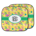 Pink Flamingo Car Sun Shade - Two Piece (Personalized)