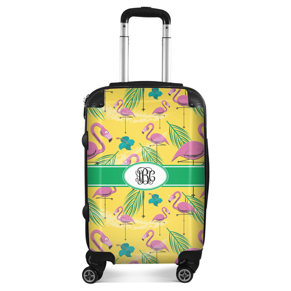 Custom Pink Flamingo Suitcase - 20" Carry On (Personalized)