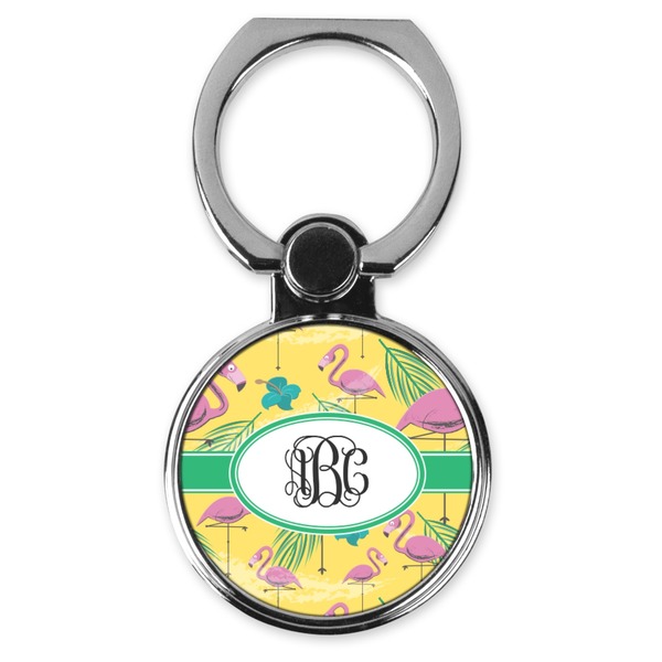 Custom Pink Flamingo Cell Phone Ring Stand & Holder (Personalized)