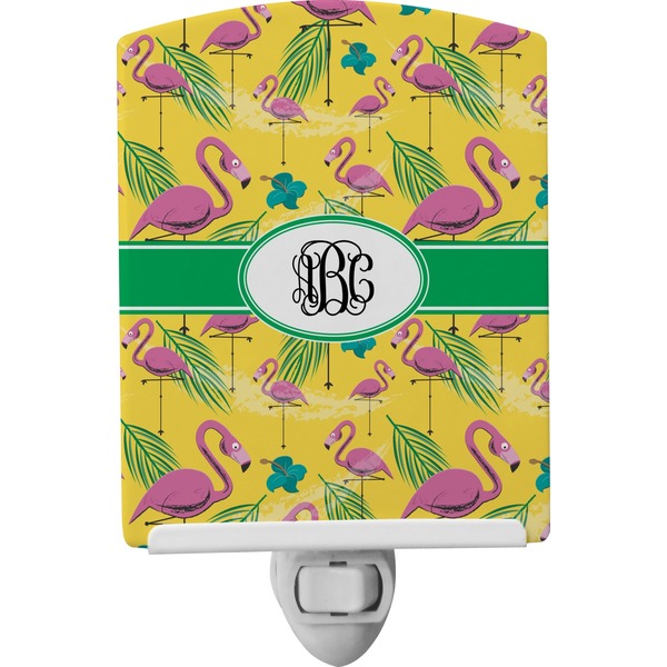 Custom Pink Flamingo Ceramic Night Light (Personalized)