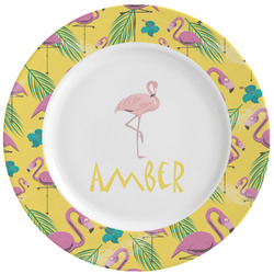 Pink Flamingo Ceramic Dinner Plates (Set of 4)