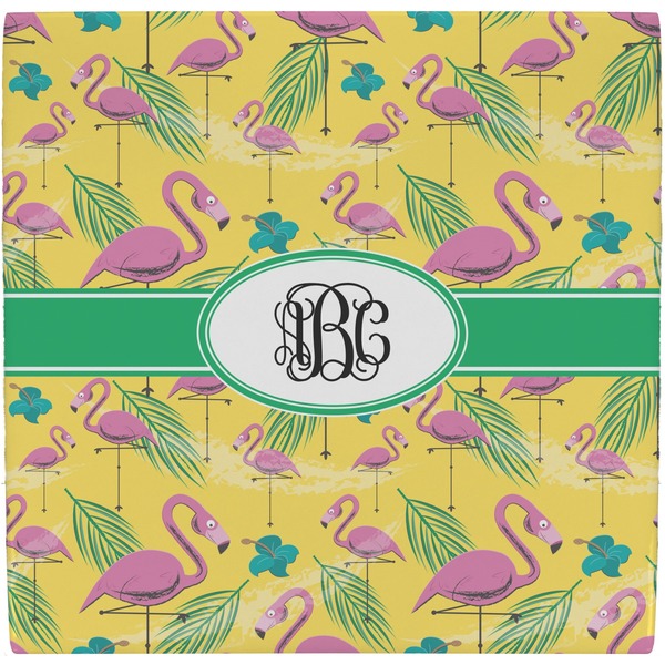 Custom Pink Flamingo Ceramic Tile Hot Pad (Personalized)