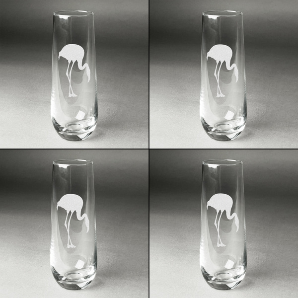 Pink Flamingo Champagne Flute - Set of 4 - Approval