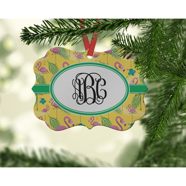 Pink Flamingo Christmas Ornament (On Tree)