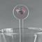 Pink Flamingo 5.5" Round Plastic Stir Sticks - Clear