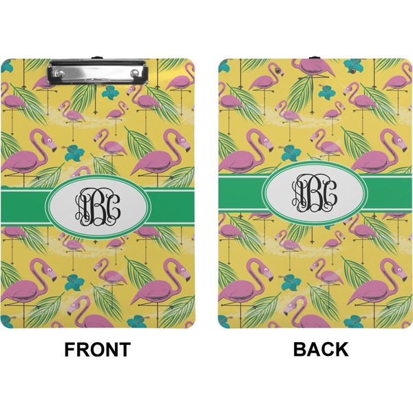 Pink Flamingo Clipboard (Letter) (Front + Back)