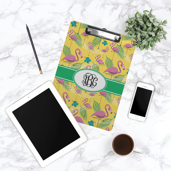 Pink Flamingo Clipboard - Lifestyle Photo