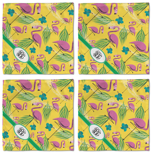 Pink Flamingo Cloth Napkins - Personalized Lunch (APPROVAL) Set of 4