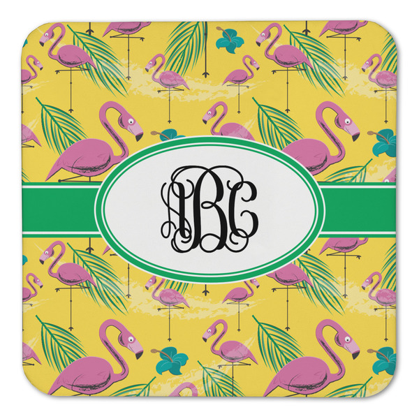 Pink Flamingo Coaster Set - FRONT (one)