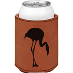 Pink Flamingo Leatherette Can Sleeve - Single Sided