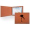 Pink Flamingo Cognac Leatherette Diploma / Certificate Holders - Front only - Main