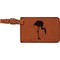 Pink Flamingo Cognac Leatherette Luggage Tags