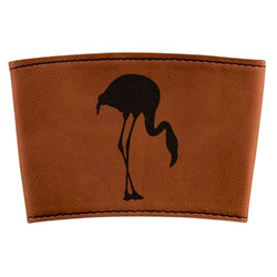 Pink Flamingo Leatherette Cup Sleeve