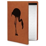 Pink Flamingo Leatherette Portfolio with Notepad - Small - Double Sided