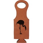 Pink Flamingo Leatherette Wine Tote