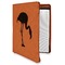 Pink Flamingo Leatherette Zipper Portfolio with Notepad - Single Sided