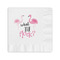 Pink Flamingo Coined Cocktail Napkin - Front View