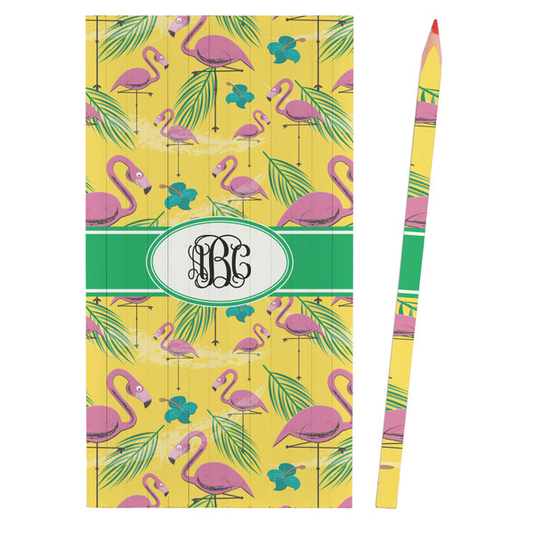 Pink Flamingo Colored Pencils - Front View